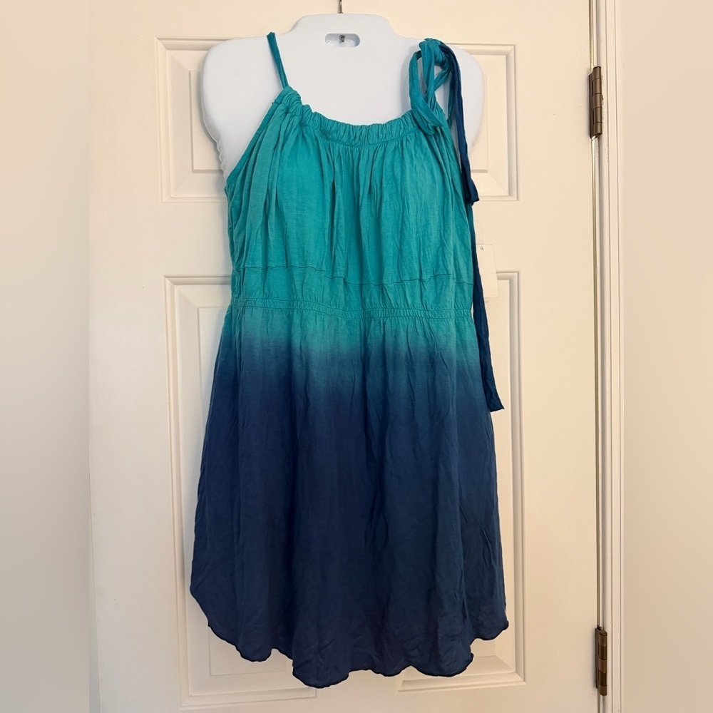 NWT Studio JPR Blue Ombre Halter Tunic Top Size M 100% Rayon